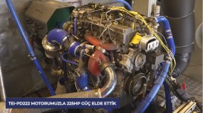 TEI PD222 turbodizel motorunda 225 hp güce ulaşıldı